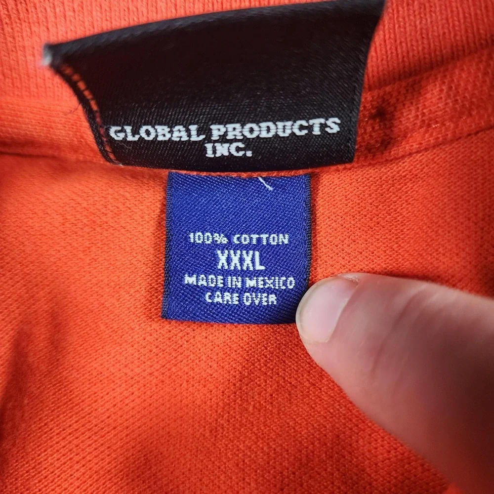 Harley Davidson Polo Shirt Mens 3XL Orange Black Screamin Eagle Biker Colorblock - Picture 7 of 13